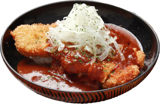 玉ねぎデミカツ丼